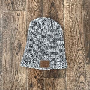 Love Your Melon Gray Black Knit Beanie Outdoor Winter Hat 100% Cotton One Size